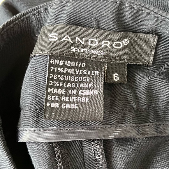 •Sandro• Button Detail Navy Blue Cropped Sailor Pants - Size 6 - Picture 2 of 7